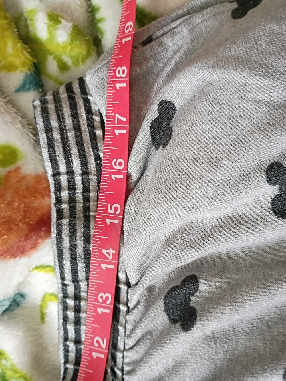 Disney Grey Pajama Pants with Black Mickey Head Print Measurement In Pics. - Picture 9 of 9